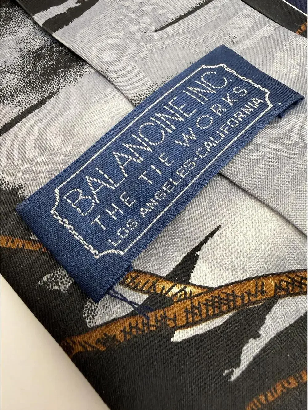 Novelty Fishing Cartoon Print Neck Tie